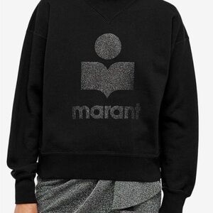 Isabel Marant Black Silver Logo Sweatshirt Women size 36